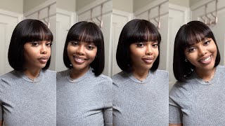 LUVME HAIR 67 WIG 😱💕✨ WEAR AND GO REALISTIC GLUELESS YAKI STRAIGHT BOB W BANGS  YAKI WIGS [upl. by Thais]