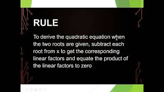 G9 Math Q1 Week 2 Relationship of Coefficient and Roots of Q E [upl. by Anid]