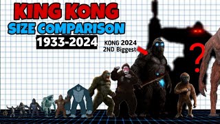 King Kong Size Comparison  Evolution Of King Kong 19332024 [upl. by Cosma]