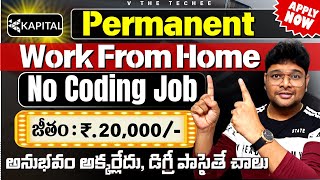 Permanent work from home jobs  No Coding Job  Training  Job  20KM Salary Latest jobs in Telugu [upl. by Chandal]