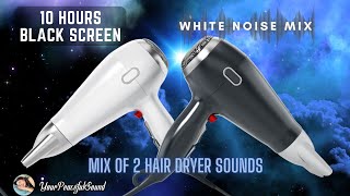 10 Hour Mix of HAIR DRYER Sounds  White Noise  Black Screen  Calm Relax or Fall Asleep Fast [upl. by Judon42]