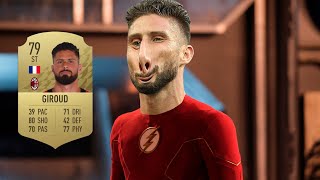 Olivier Giroud reacts to his 39 pace rating in FIFA 22 😂 Proof hes faster [upl. by Columbyne]