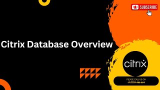 Citrix Database Overview [upl. by Surovy]