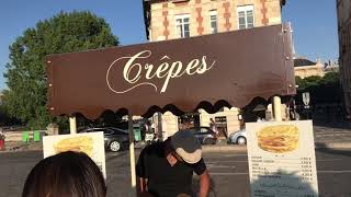 Crepes  Street food in Paris France [upl. by Sheffie]