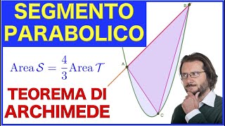 Segmento parabolico e Teorema di Archimede esercizio svolto [upl. by Tnarg]