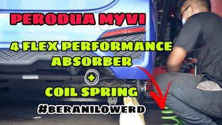 4 Flex Performance Absorber  Coil Spring  Myvi Best Setup [upl. by Natek]