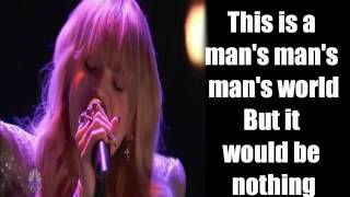 Juliet Simms  Its a Mans Mans Mans World Lyrics The VoiceStudio Version [upl. by Erolyat]