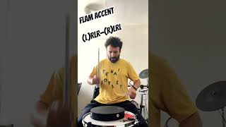 Drum Rudiments Flam Accent drummer drumrudiment lifemusic shorts [upl. by Kronick334]