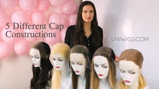 UniWigs 5 Different Types of Wig Cap ConstructionsWig Tutorial [upl. by Gerri]