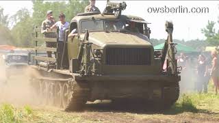 Путепрокладчик БАТМ  Soviet  Russian artillery tractor BATM  offroad ride [upl. by Paymar628]