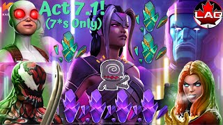 New Carinas Trial 7 For 7 Act 71 Completion With 7Stars ONLY Brand New Challenge  MCOC [upl. by Zerelda]