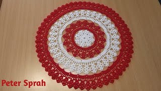 How to crochet two colors round doily [upl. by Myrilla]