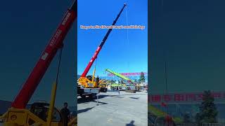 8 ton crane 30m jib 150 hp 8 speed gearbox 700 steel tire lift one ton [upl. by Atsiuqal]