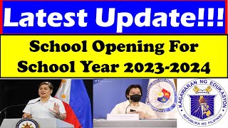 Latest Update School Opening For School Year 20232024wildtvoreg [upl. by Carrie]