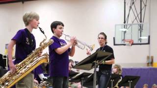 Waukee Middle School 7th grade Jazz Band PBIS Assembly [upl. by Radman]