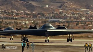 Incredible Americas new generation B2 Spirit bomber takes to the skies over the Red Sea [upl. by Spracklen598]