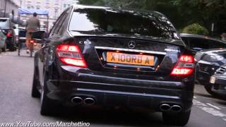 Hamann Mercedes C63 AMG INSANE Sound Rev  Accelerations [upl. by Aiuqram]