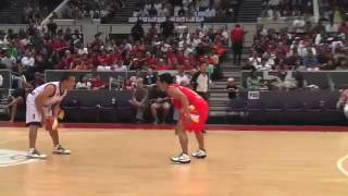 PBA Dirty Plays Mark Caguioa lands a Hammer Punch on Kyle Jeffers [upl. by Alister2]