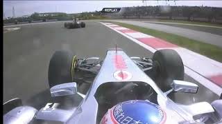 Jenson Button onboard overtake on Nico Rosberg Turkish GP 2011 [upl. by Skoorb784]