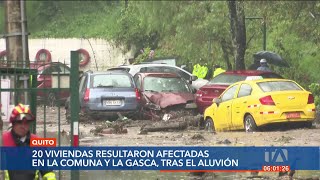 20 fueron las viviendas afectadas tras en aluvión el La Comuna y La Gasca [upl. by Scever]