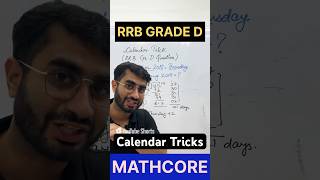 Calendar Tricks 🔥RRB Group D💪🏻new ssc railway ntpc shorts feed ytshorts trending maths [upl. by Hako380]