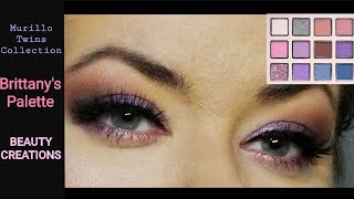 Warm Purple Eye Look  BEAUTY CREATIONS x Murillo Twins  Brittanys Palette [upl. by Vivienne]