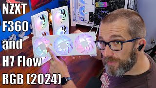 NZXT H7 Flow RGB 2024 build with F360 single frame fans behind the scenes [upl. by Pelligrini581]