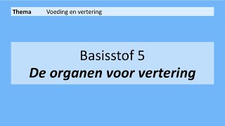 VMBO 4  Voeding en vertering  Basisstof 5 De organen voor vertering 8e editie [upl. by Eiclek]