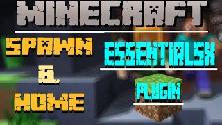 HOW TO SET SPAWN AND HOME USING ESSENTIALSX  FREE HOSTED MINECRAFT SERVER [upl. by Cherice207]