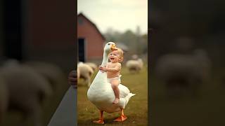 Cute babies on the farm babys cute cutebaby babydance bebestiktoks hypevibe [upl. by Ahsikcin]