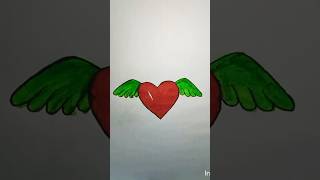 Heart Shape Drawingshortsvideo art drawing [upl. by Marrilee]