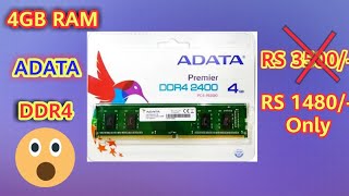 ADATA DDR4 4GB RAM  Unboxing  Full Review [upl. by Oppen463]