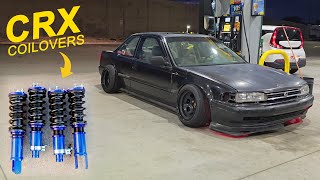 CRX Coilovers on a CB7  1993 Honda Accord StanceDaily Build VLOG [upl. by Poppo]