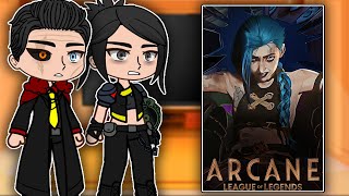 Arcane Villains React To Jinx  Gacha react [upl. by Kassab]