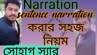 narration NARRATIONnarration korar sohoj niyomsentence narrationNarrative style video clas [upl. by Ecitnirp]