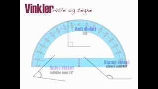 Vinkler  måle og tegne [upl. by Nosredna671]