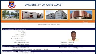 How to apply online University of Cape Coast 2020 admissions [upl. by Spring]