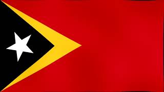 Banderas Ondeando e Himno de Timor Oriental  Waving Flags and Anthem of East Timor [upl. by Ahsiyt]