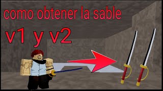 como obtener la sable v1 y v2 blox fruits  roblox [upl. by Nylde178]