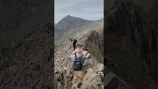 The scenery from Crib Goch mountains travel hikingroutes nature mountainhiking [upl. by Alekehs610]