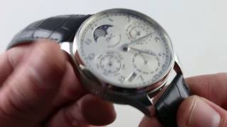 PreOwned IWC Portuguese Perpetual Calendar IW502219 Luxury Watch Review [upl. by Alford]