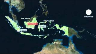 Sulawesi islanders flee volcano eruption [upl. by Oknuj]