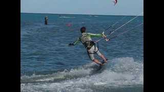 Kite Surfing  the perfect Jibe into toe side slow motion [upl. by Paradies]