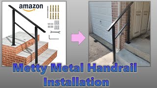 Amazon Metal Handrail Installation Instructions  Guide Metty Metal Stair Rail [upl. by Anoel]