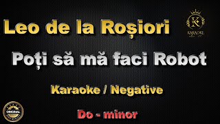 Leo de la Rosiori Poti sa ma faci robot  Karaoke  Negatibe  Domin [upl. by Akeim]