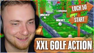 ⛳ XXL GOLF IT ACTION 🔥 50 LÖCHER vs MERT MCKY amp KROKO 🤣  SolutionPlayz [upl. by Bartholemy]