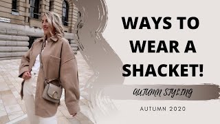 WAYS TO WEAR A SHACKET AUTUMN STYLING Katie Peake [upl. by Aihtyc]