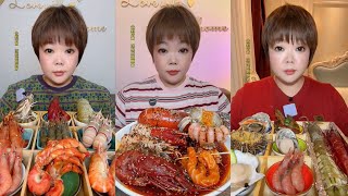 Seafood 172Peony shrimp 🦐🦐🦐 Crab 🦀 oyster 🦪 Big lobster 🦞 Seafood 🦞🦞 mukbang seafood eating [upl. by Amles]