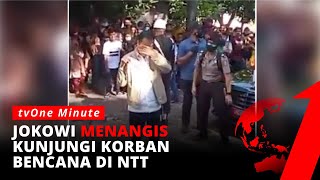 Berlinang Air Mata Presiden Jokowi Prihatin Lihat Kondisi Korban Bencana NTT  tvOne Minute [upl. by Ebony597]