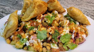 Chaat recipe with Ground Beef Samosa Irresistible Combo [upl. by Ynafets]